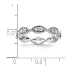14k White Gold Polished Vintage Pave 1/2 carat Diamond Complete Eternity Band