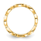 14k Polished Vintage Pave 1/2 carat Diamond Complete Eternity Band