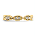 14k Polished Vintage Pave 1/2 carat Diamond Complete Eternity Band