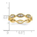 14k Polished Vintage Pave 1/2 carat Diamond Complete Eternity Band