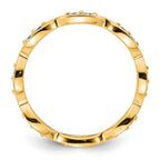 14k Polished Vintage Pave 1/2 carat Diamond Complete Eternity Band