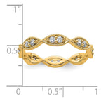 14k Polished Vintage Pave 1/2 carat Diamond Complete Eternity Band