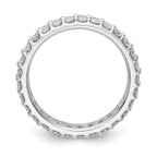 True Origin 14K White Gold 2 carat Lab Grown Diamond VS+ F+ Complete Double Row Eternity Band