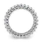 14kw Emerald-cut D E F Pure Light Moissanite Eternity Band
