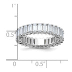 14kw Emerald-cut D E F Pure Light Moissanite Eternity Band