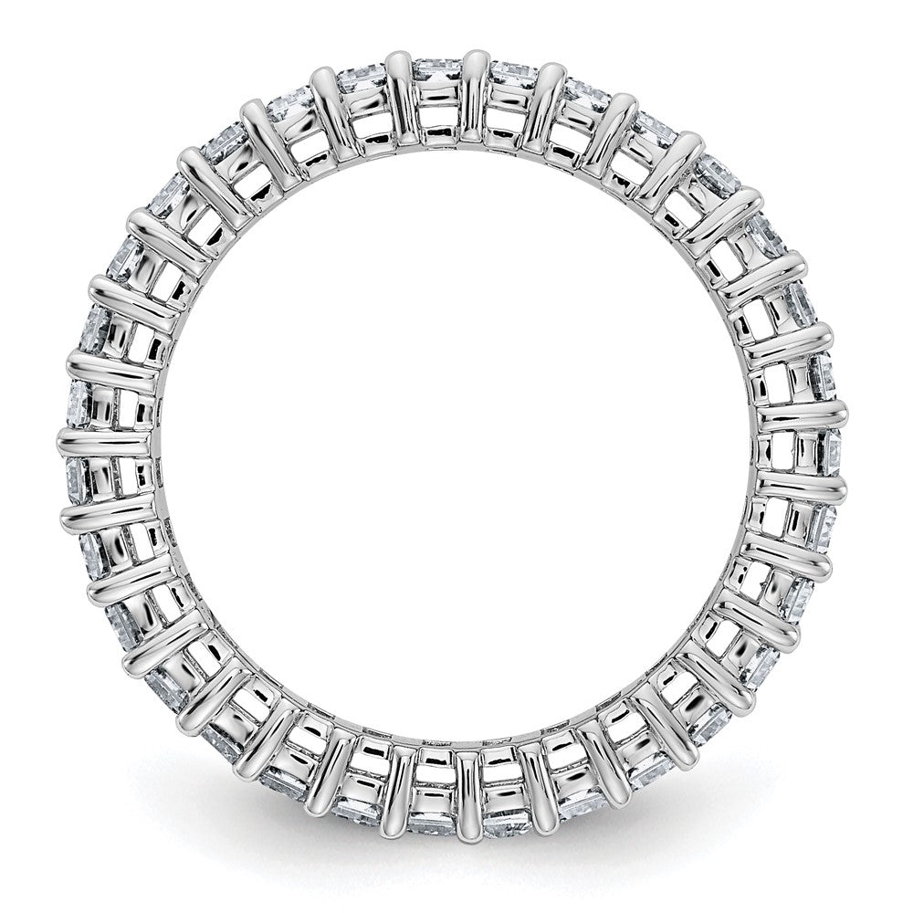 14kw Emerald-cut D E F Pure Light Moissanite Eternity Band