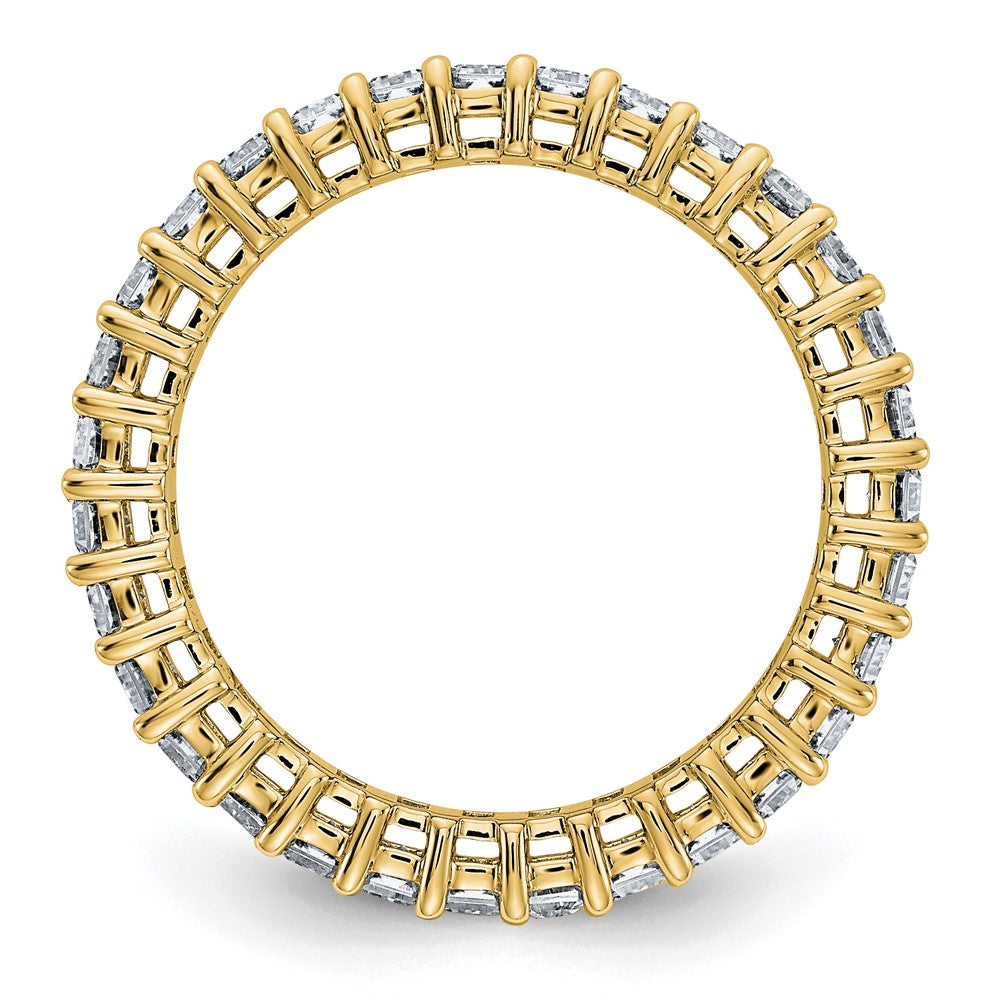 14k Emerald-cut D E F Pure Light Moissanite Eternity Band