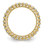 14k Emerald-cut D E F Pure Light Moissanite Eternity Band