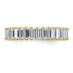 14k Emerald-cut D E F Pure Light Moissanite Eternity Band