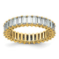 14k Emerald-cut D E F Pure Light Moissanite Eternity Band