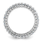 14kw Emerald-cut D E F Pure Light Moissanite Eternity Band