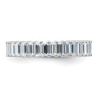 14kw Emerald-cut D E F Pure Light Moissanite Eternity Band