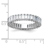 14kw Emerald-cut D E F Pure Light Moissanite Eternity Band
