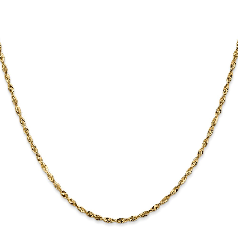 14K 1.8mm Ultra Diamond-cut Rope with Lobster Clasp Chain
