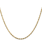 14K 1.8mm Ultra Diamond-cut Rope with Lobster Clasp Chain