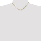 14K 1.8mm Ultra Diamond-cut Rope with Lobster Clasp Chain