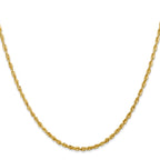 14K 2.25mm Ultra Diamond-cut Rope with Lobster Clasp Chain