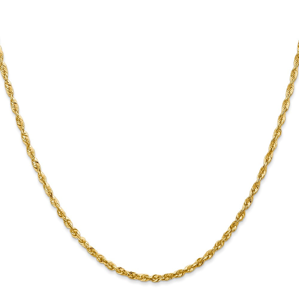 14K 2.25mm Ultra Diamond-cut Rope with Lobster Clasp Chain