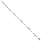 14k White Gold Polished Fancy Twisted Link Bracelet