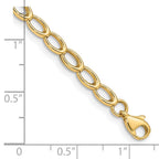14K Polished Oval Open Link 7.5 inch Bracelet