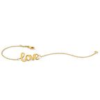 14K Polished LOVE Script 7 inch Bracelet