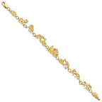14k Polished Noahs Ark 7 inch Bracelet