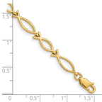 14k 5mm Religious Ichthus (Fish) 7 inch Bracelet