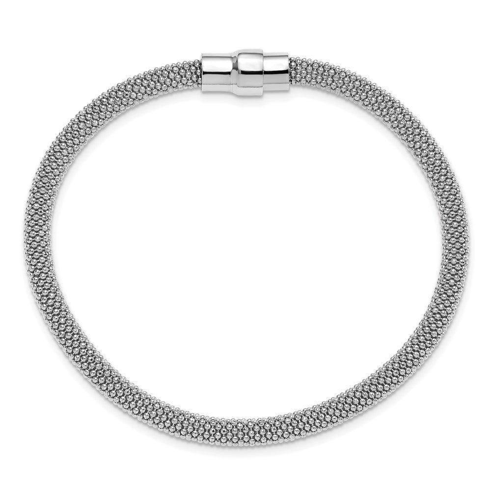 Sterling Silver Rhodium-plated Magnetic Bracelet