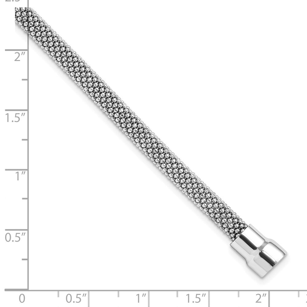 Sterling Silver Rhodium-plated Magnetic Bracelet