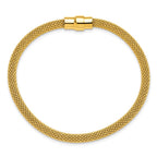 Sterling Silver Gold-tone 18K Flash-plated Magnetic Bracelet