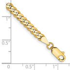 14K 3.9mm Flat Beveled Curb with Lobster Clasp Bracelet