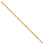 14K 4.75mm Flat Beveled Curb with Lobster Clasp Bracelet