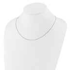 Sterling Silver Rhodium-plated Adjustable .95mm Box Chain