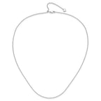 Sterling Silver RH-plated Adjustable 1.4mm Cable Chain