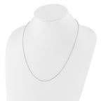 Sterling Silver RH-plated Adjustable 1.4mm Cable Chain