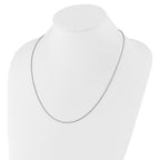 Sterling Silver RH-plated Adjustable 1.4mm D/C Rope Chain