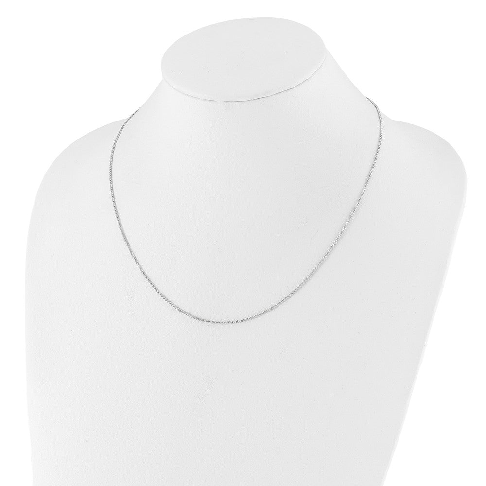 Sterling Silver RH-plated Adjustable 1.3mm Spiga Chain