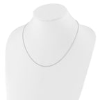 Sterling Silver RH-plated Adjustable 1.3mm Spiga Chain