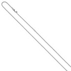 Sterling Silver RH-plated 1.2mm Cable w/ ext. Chain
