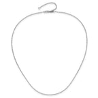Sterling Silver RH-plated 1.2mm Cable w/ ext. Chain