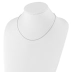 Sterling Silver RH-plated 1.2mm Cable w/ ext. Chain