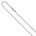 Sterling Silver RH-plated 1.2mm Cable w/ ext. Chain