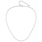 Sterling Silver RH-plated Adjustable 1.2mm D/C Rope Chain