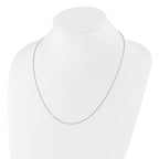 Sterling Silver RH-plated Adjustable 1.2mm D/C Rope Chain