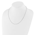 Sterling Silver RH-plated Adjustable 1.1mm Box Chain