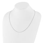 Sterling Silver RH-plated Adjustable 1.1mm Box Chain