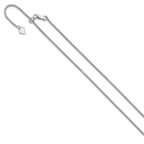 Sterling Silver RH-plated Adjustable 1.6mm Snake Chain