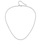 Sterling Silver RH-plated Adjustable 1.6mm Snake Chain