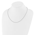 Sterling Silver RH-plated Adjustable 1.6mm Spiga Chain