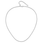 Sterling Silver RH-plated Adjustable 1.6mm Spiga Chain